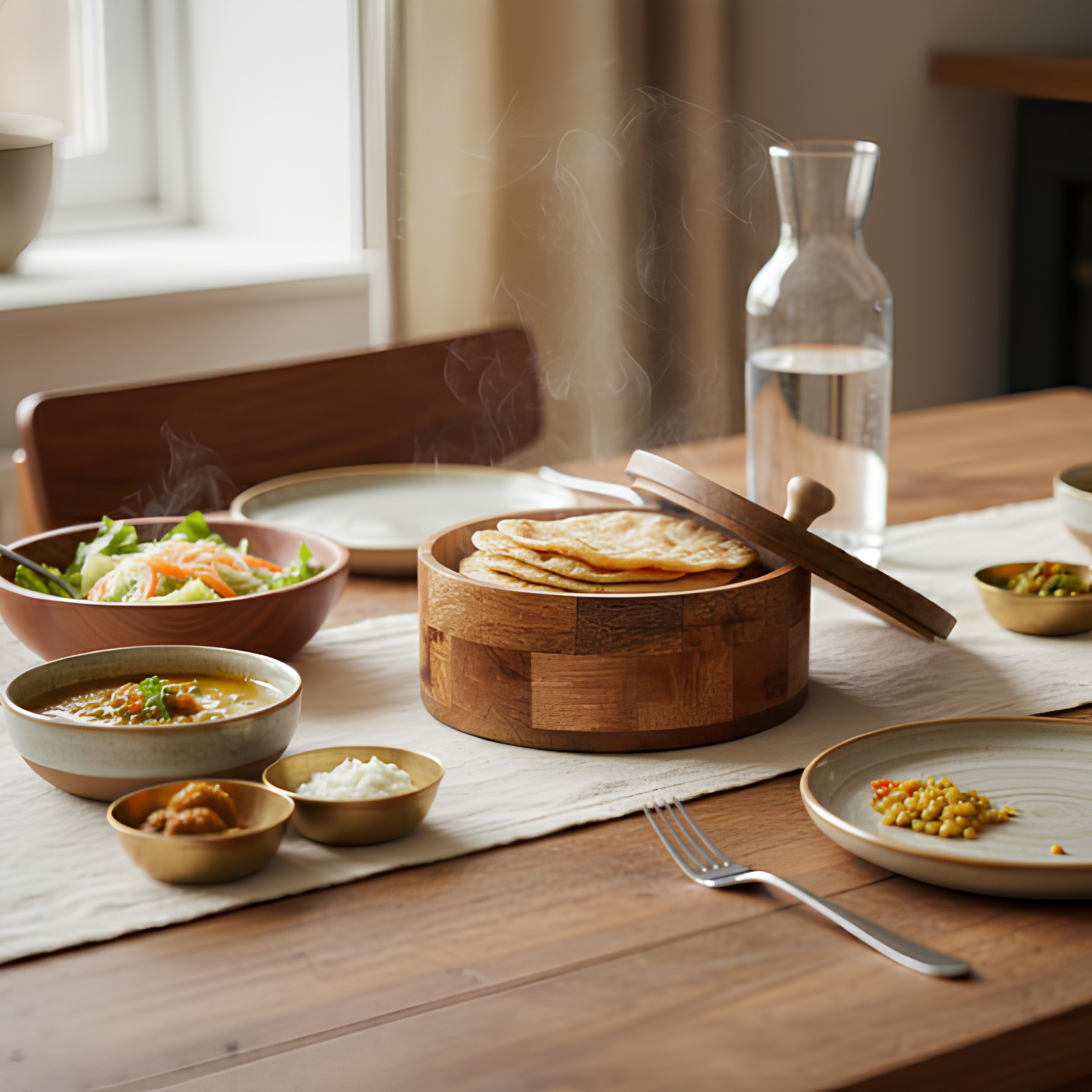 Kosha Chapati Box – Acacia Wood