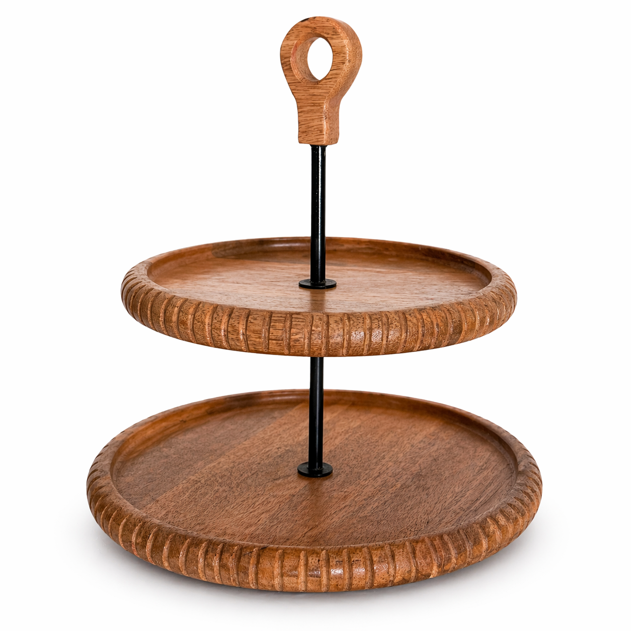 2-Tier Cake Stand – Mango Wood