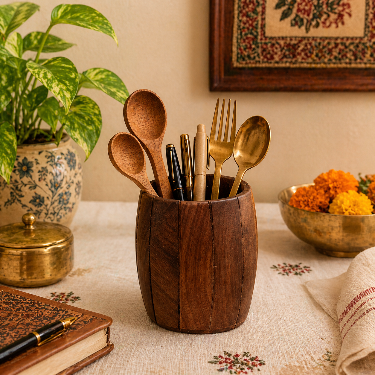 Round Tabletop Utility Holder