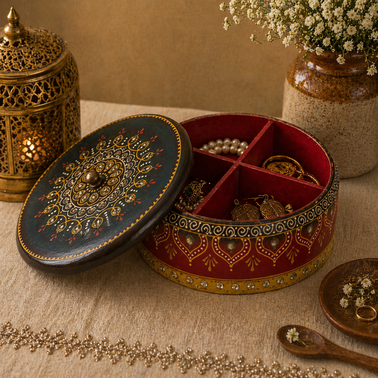Mandala Round Storage Box